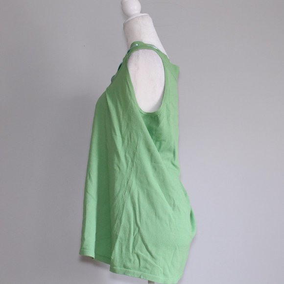 Joseph A Green Bateau Boat Neck Ribbon Tank Sz L - Picture 3 of 4